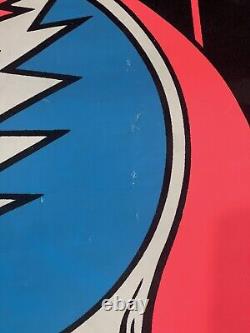 Vintage Grateful Dead Skull Steal Your Face Original Black Light 22x34 Poster