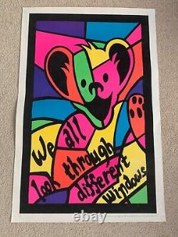 Vintage Grateful Dead We All Look Through Different Windows Blacklight Poster