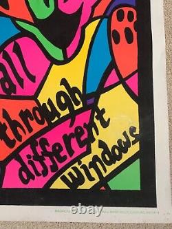 Vintage Grateful Dead We All Look Through Different Windows Blacklight Poster