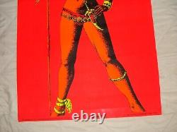 Vintage HOUSTON blacklight poster WAR QUEEN rare silk screen version 1972 NOS