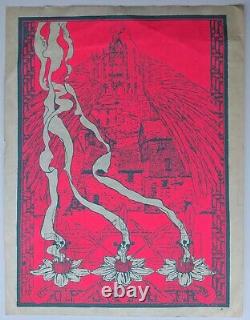 Vintage Hambly Studios California Number 4 Blacklight Poster