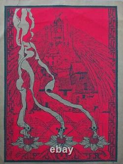 Vintage Hambly Studios California Number 4 Blacklight Poster