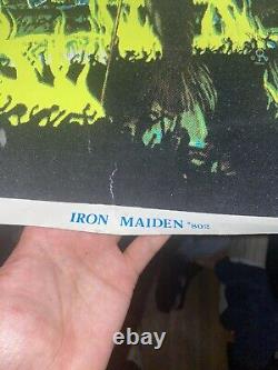 Vintage IRON MAIDEN black-light Number of the Beast poster 1983 Rare