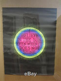 Vintage I Believe in the Sun blacklight poster 5075