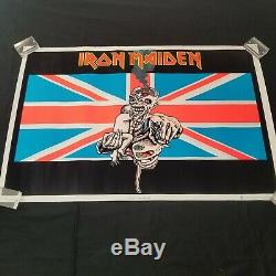 Vintage Iron Maiden 7th Son Velvet Blacklight Poster 23 x 35 Rare Original 1996
