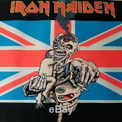 Vintage Iron Maiden 7th Son Velvet Blacklight Poster 23 x 35 Rare Original 1996