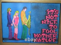 Vintage It's not nice to fool Mother nature black light Poster 1972 19433