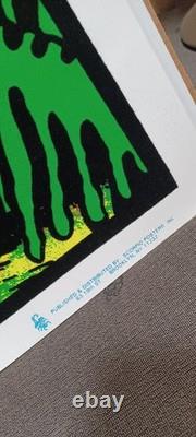 Vintage JAGUAR #1799 Blacklight Poster Felt Velvet