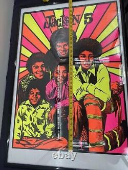 Vintage Jackson 5 Blacklight Poster Michael Jackson 22 X 31