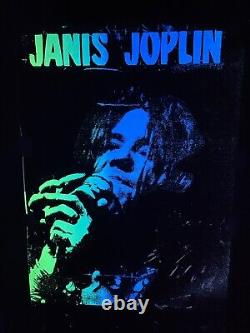 Vintage Janis Joplin Black Light Music Concert Poster