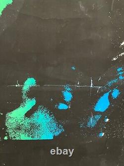 Vintage Janis Joplin Black Light Music Concert Poster