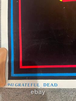 Vintage Jerry Garcia Grateful Dead Black Light Poster 1980 Funky Enterprises