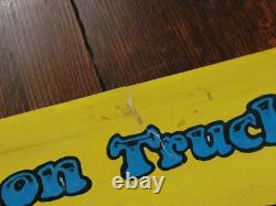 Vintage Jesus KEEP ON TRUCKIN' Blacklight Poster 60s 70s Parody Christ Cross