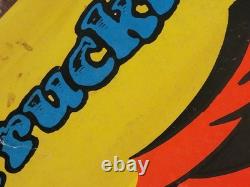 Vintage Jesus KEEP ON TRUCKIN' Blacklight Poster 60s 70s Parody Christ Cross