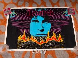 Vintage Jim Morrison The Doors Rare 1994 Blacklight Poster Fuzzy