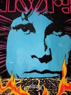 Vintage Jim Morrison The Doors Rare 1994 Blacklight Poster Fuzzy