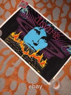 Vintage Jim Morrison The Doors Rare 1994 Blacklight Poster Fuzzy