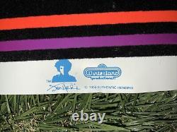 Vintage Jimi Hendrix Flame Poster Blacklight Felt Scorpio #1737 23x35 1996 RARE