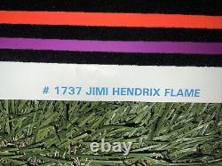 Vintage Jimi Hendrix Flame Poster Blacklight Felt Scorpio #1737 23x35 1996 RARE