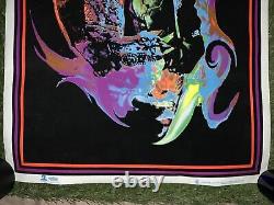 Vintage Jimi Hendrix Flame Poster Blacklight Felt Scorpio #1737 23x35 1996 RARE