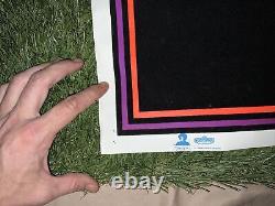 Vintage Jimi Hendrix Flame Poster Blacklight Felt Scorpio #1737 23x35 1996 RARE