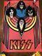 Vintage Kiss 1976 Aucoin Poster Black Light Velvet 20 X 28 Rare Poster
