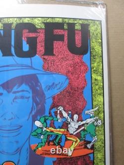Vintage KUNG FU one with nature Black Light Poster 1973 In#G3255