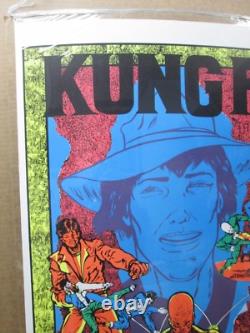 Vintage KUNG FU one with nature Black Light Poster 1973 In#G3255