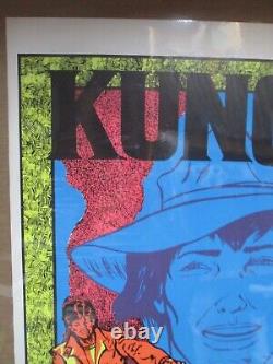 Vintage KUNG FU one with nature Black Light Poster 1973 In#G7595