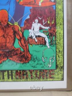 Vintage KUNG FU one with nature Black Light Poster 1973 In#G7610