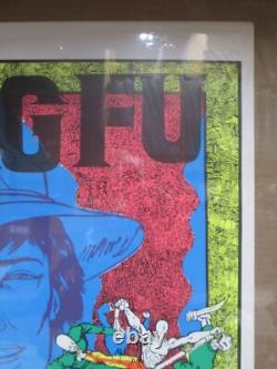 Vintage KUNG FU one with nature Black Light Poster 1973 In#G7616