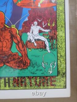Vintage KUNG FU one with nature Black Light Poster 1973 In#G7616