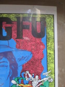 Vintage KUNG FU one with nature Black Light Poster 1973 In#G7626