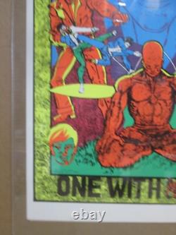 Vintage KUNG FU one with nature Black Light Poster 1973 In#G7626