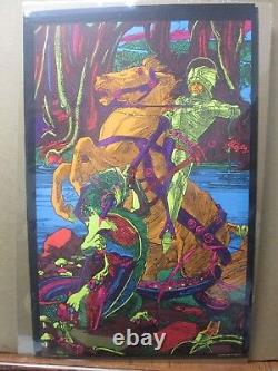 Vintage Knight Black Light Poster 1970's In#G252