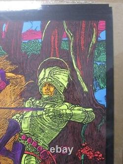 Vintage Knight Black Light Poster 1970's In#G252