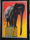 Vintage Long John Blacklight Poster Fine Art Elephant Circus Frank Kay 1969 Nos