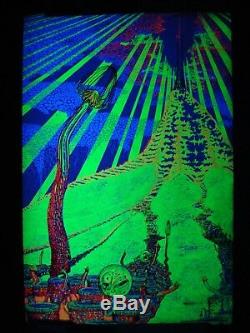 Vintage LORD Of The MOUNTAIN blacklight poster Psychedelic Psilocybin Mushroom