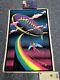 Vintage Led Zeppelin Stairway To Heaven Flocked Velvet Blacklight Poster 23 X 35