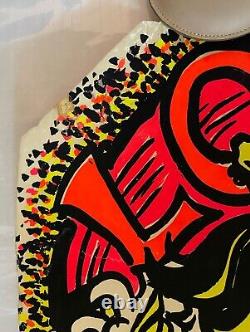 Vintage Love Haight Ashbury Blacklight Screened 1960s Ken Kearney Poster 36 x 22