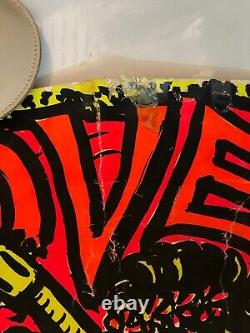 Vintage Love Haight Ashbury Blacklight Screened 1960s Ken Kearney Poster 36 x 22