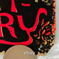 Vintage Love Haight Ashbury Blacklight Screened 1960s Ken Kearney Poster 36 x 22