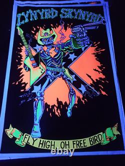 Vintage Lynrd Skynrd Velvet Blacklight poster