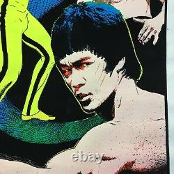 Vintage MINT, 1981, BRUCE LEE Kung Fu King BLACKLIGHT VELVET POSTER, #950