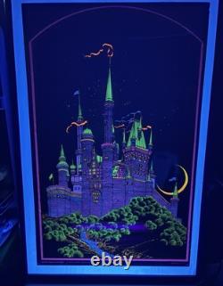 Vintage MOORCASTLE VELVET BLACK LIGHT POSTER Frame Not Included