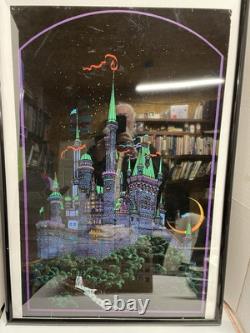 Vintage MOORCASTLE VELVET BLACK LIGHT POSTER Frame Not Included