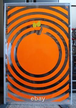 Vintage MYLAR blacklight poster BOOGEY MAN Orange trance mirror New York 1971