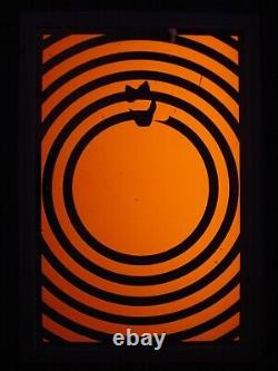 Vintage MYLAR blacklight poster BOOGEY MAN Orange trance mirror New York 1971