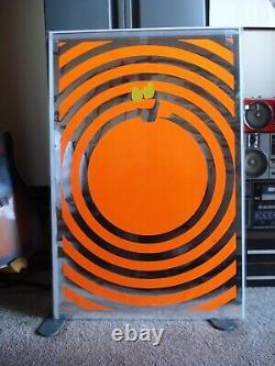 Vintage MYLAR blacklight poster BOOGEY MAN Orange trance mirror New York 1971