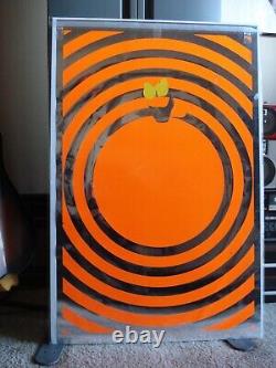 Vintage MYLAR blacklight poster BOOGEY MAN Orange trance mirror New York 1971